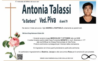 Antonia Talassi “la barbera” ved. Piva